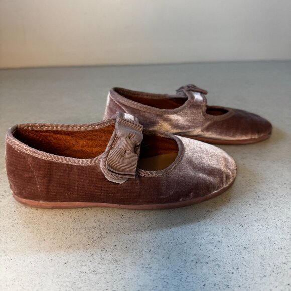 Elephantito Velvet Bow Mary Janes – Dusty Rose Size 12/EU 29 - Picture 4 of 7